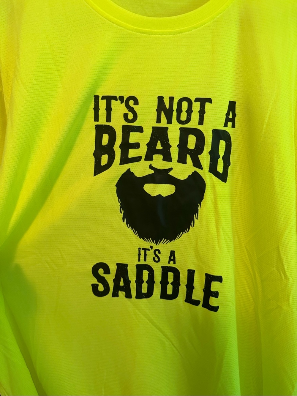 Men's Short Sleeve Graphic Tee - High Visibility Yellow with Black Print